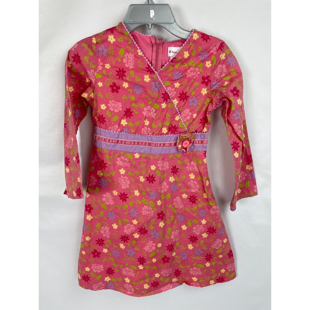 American Girl Dress for Girls Child Sz 8 Meet Chrissa Maxwell Pink Floral